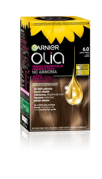 Garnier Olia permanentfarve til hår 6.0 lys brun