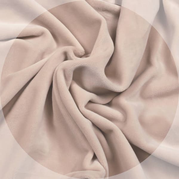 Stolsätesöverdrag i kort velour TESS ljus beige