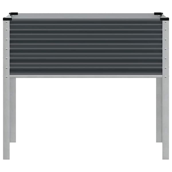 vidaXL Trädgårdskruka, Antracit, 100x41x90 cm, Stål