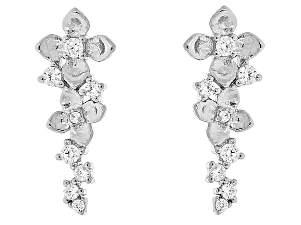 Silver Blomörhängen Eleganta Damörhängen Blomörhängen Silver