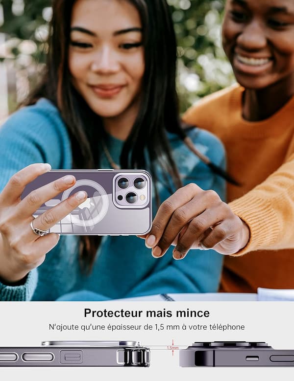FODRAL TILL APPLE IPHONE 14 PRO SILIKON TRANSPARENT MAGSAFE