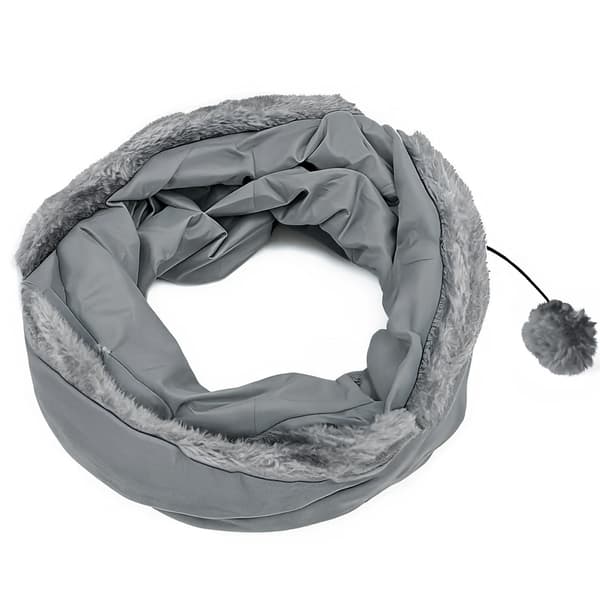 Kattunnel interaktiivinen 2-in-1-lelu SUBWAY 120x25 cm harmaa