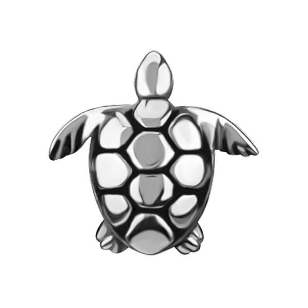 Indstiksmøtrik - skildpadde - sølv - PI-033