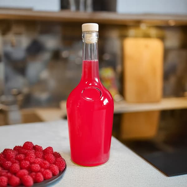 5x Glasflaskor Gloria 0,5l För Likörer Tjock Glasflaska + Kork