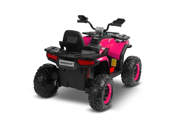 Batteridriven fyrhjuling jätte rosa