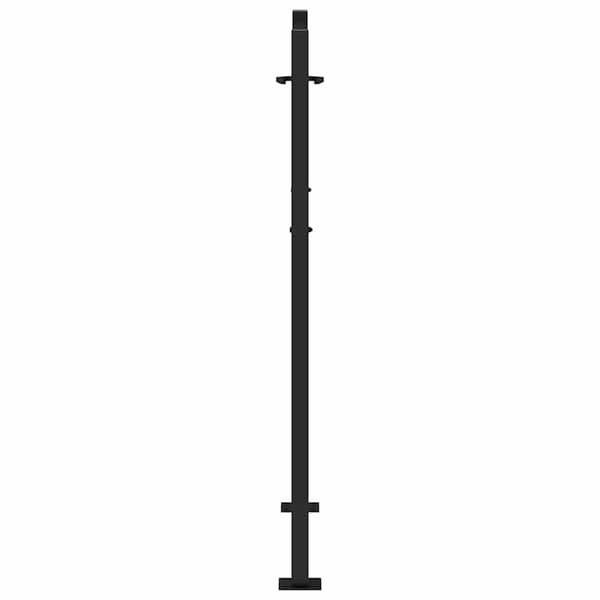 vidaXL havelåge sort 105x130 cm stål flammemønster