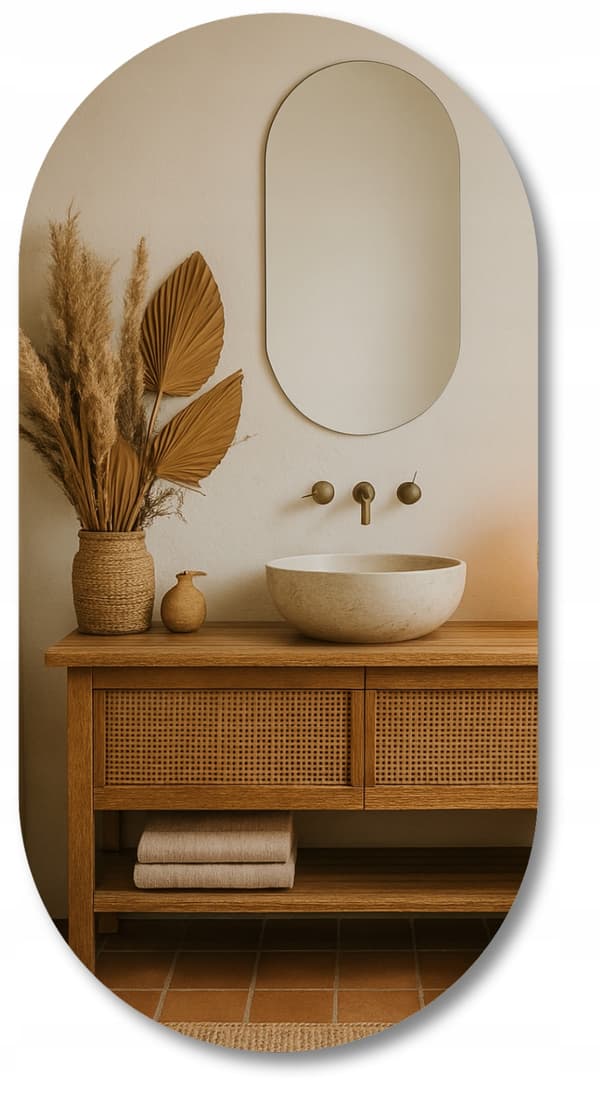 Spegel Oval Klassisk 80x110 Silver Irreguljär Form Aria
