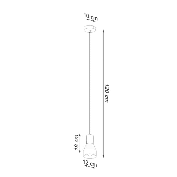 QUBIC 1 E27 RIIPPUVALAISIN HARMAA BETONI SOLLUX SL.0964