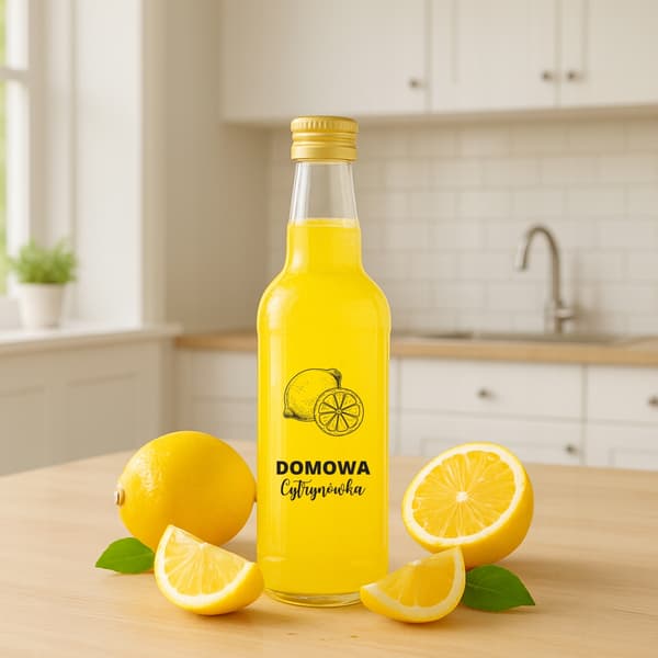 MONOPOL-pullo 500 ml sitruunakuviolla, 0,5 l lasipullot vodkalle