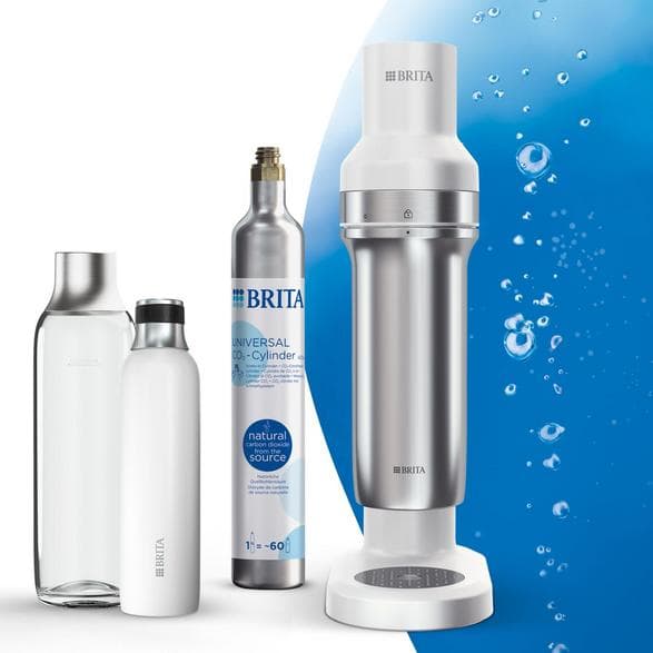 Brita sodaTRIO vandgasfier til hjemmet hvid