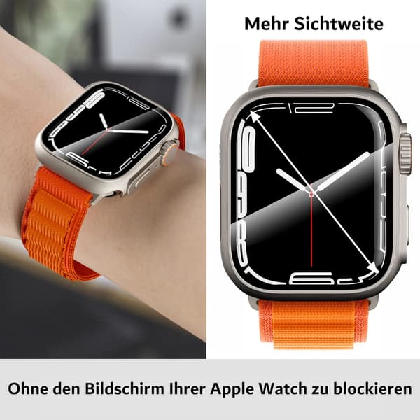ETUI TIL APPLE WATCH 7/8/9 45 MM SØLV HØJ BESKYTTELSE HOLDBAR SOLID