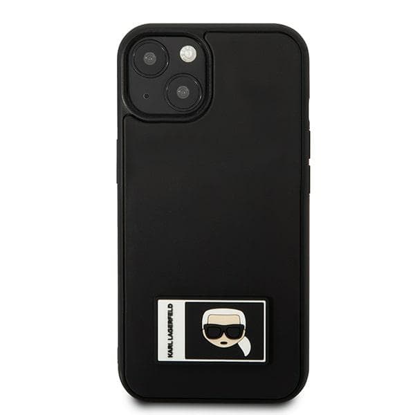 Karl Lagerfeld KLHCP13S3DKPK iPhone 13 mini 5.4 sort/sort hårdt cover Ikonik Patch