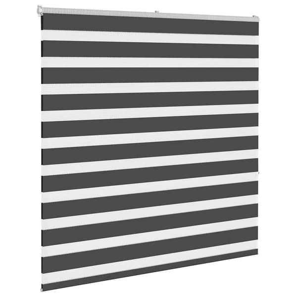 vidaXL zebrarullegardin, sort, stofbredde 135,9 cm, polyester