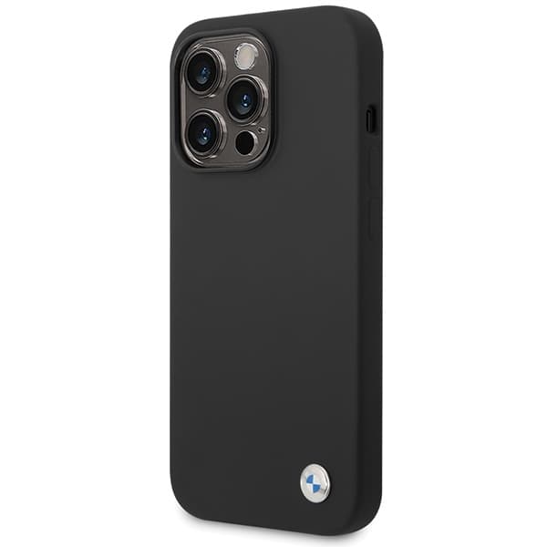 BMW BMHCP15LSILBK iPhone 15 Pro 6.1 sort silikone metallogo