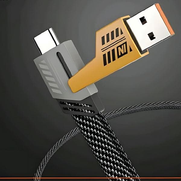 AWEI-kaapeli CL-226 4w1 usb-c/lightning/USB-A musta/musta 65W/27W