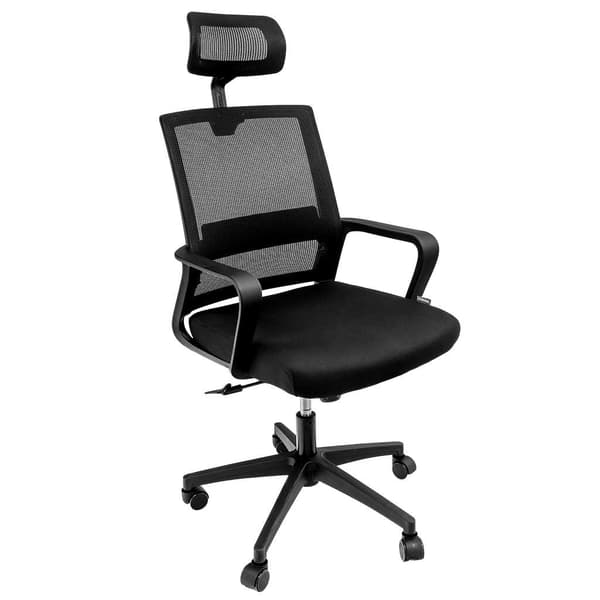 Furvelo Basic PLUS drejelstol – sort kontortstol med rotationsfunktion