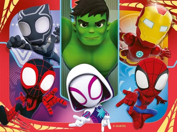 Ravensburger - 4-i-1-pussel - Spidey och Super-Palms 1064