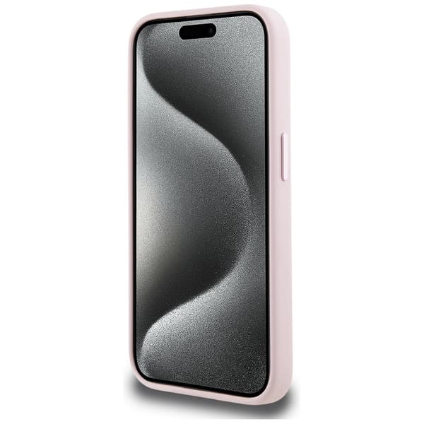 Karl Lagerfeld Silikone Shadow Metal Initial MagSafe-etui til iPhone 15 Pro Max - Lyserødt