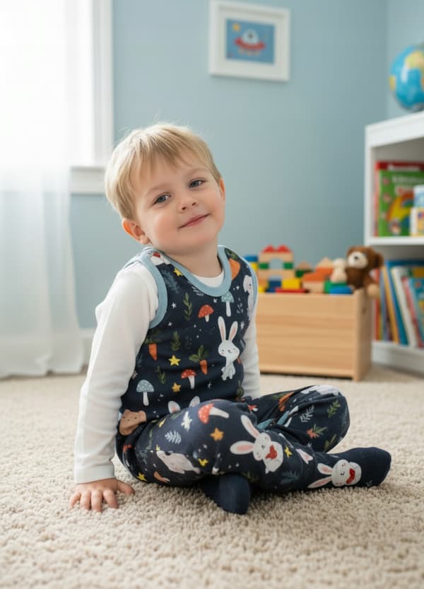 110 lasten pyjamaa, pelle, metsän eläimet
