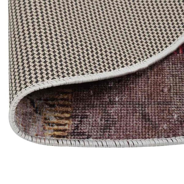 vidaXL vaskbart patchwork-tæppe 120 cm flerfarvet