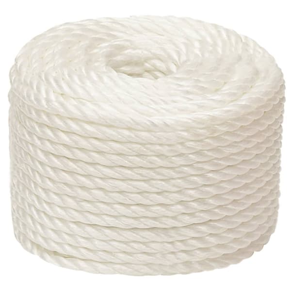 vidaXL Arbetsrep, Vitt, 10 mm, 50 m, Polypropylen