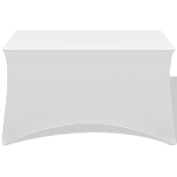 vidaXL elastisk borddække 243x76x74 cm, 2 stk., hvid