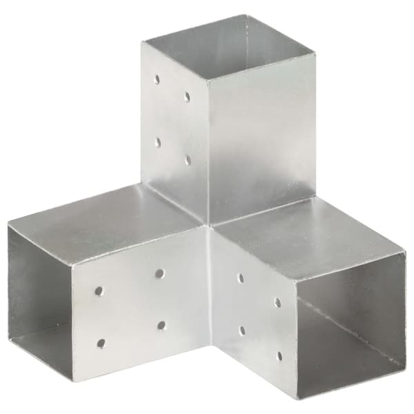 vidaXL Y-formade kopplingar, 4 st, galvaniserad metall, 81x81 mm