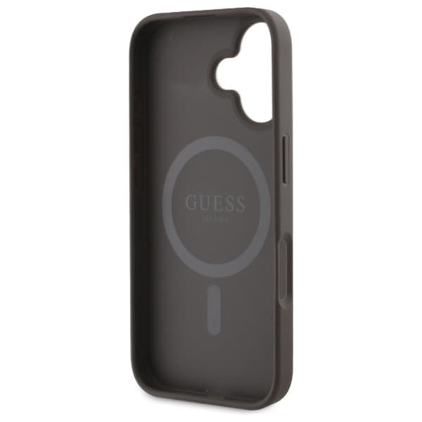 Guess Peony Script MagSafe - iPhone 16-skal (brunt)