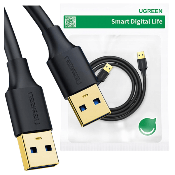 USB 3.0 AA-kabel UGREEN US128 2m (sort)