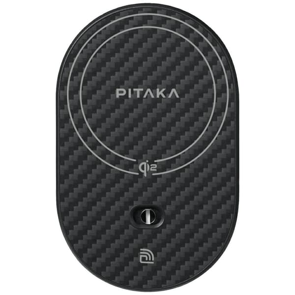 PITAKA MagEZ Pro 2 Qi2 15W NFC Magsafe trådløs bilopladerholder, sort, grå