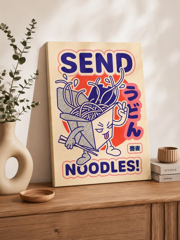 Maleri efter tal med ramme Billeder til maleri - Send Noodles 40x50 cm