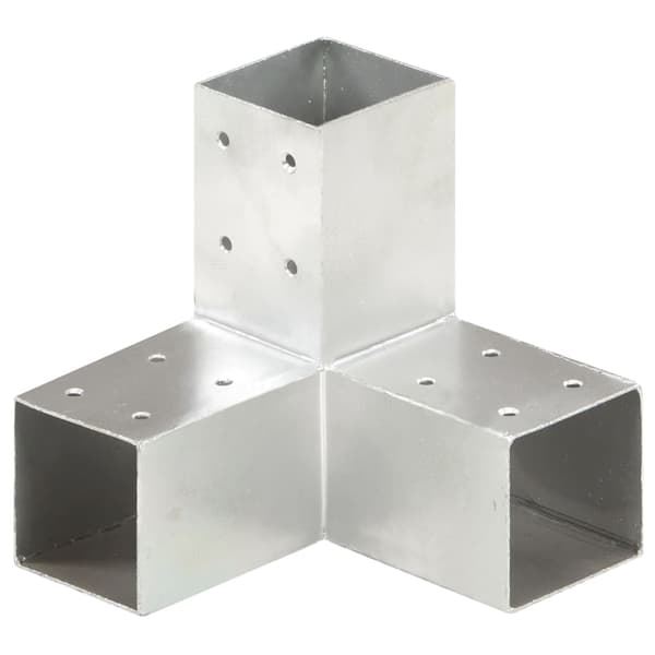 vidaXL Y-formet stolpeforbindelse galvaniseret metal 71x71 mm