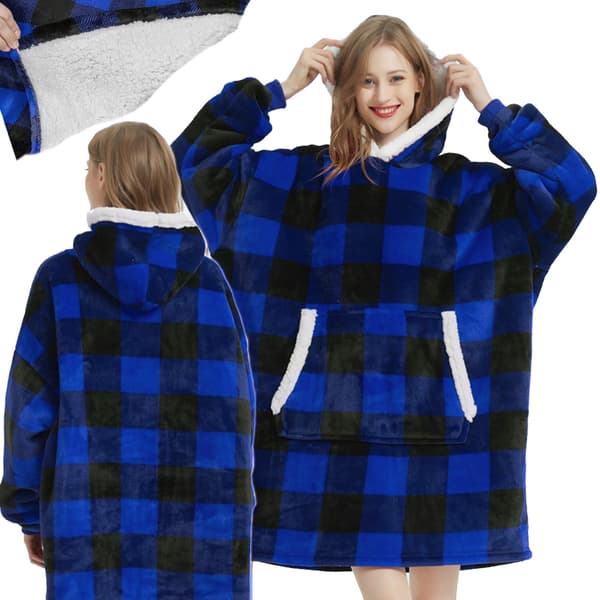 Täcke Tröja Blå Rutig (30)