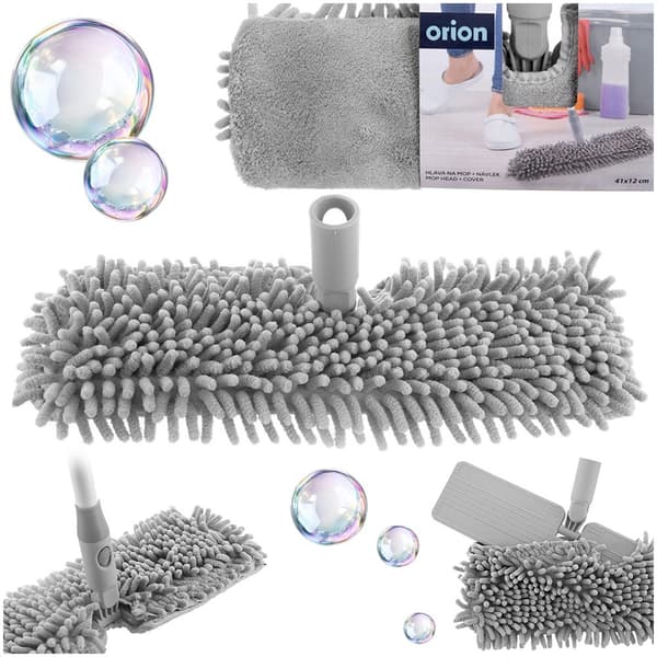 Udskiftelig dobbeltsidet indsats til flad mop CLEAN SYSTEM 41x12 cm