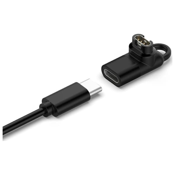Beline USB-C-adapter för laddning av Garmin-klockor, svart