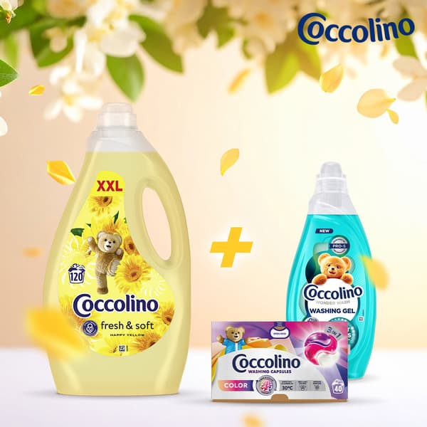 619908 Coccolino 3L Friske&Bløde Glad Gul