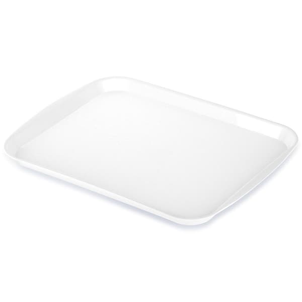 Serveringsbricka i plast vit 35,5x27 cm
