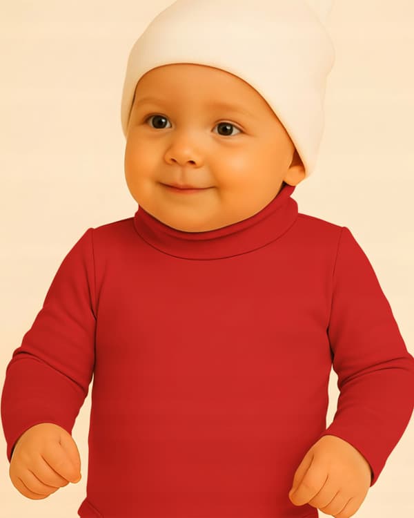 BODY med turtleneck 86 spädbarn långärmad turtleneck röd