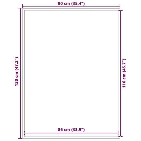 vidaXL Dörrmatta brun 90x120 cm