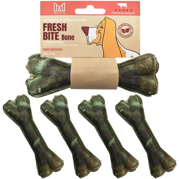 Mersjö tuggleksaker för hundar 5-pack 13,5 cm frisk andedräkt