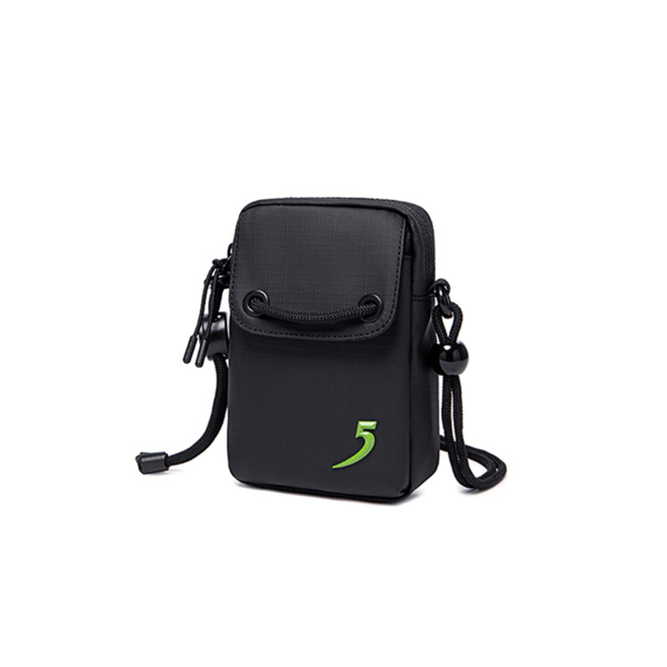 Mini sort unisex halspose til telefon til hverdags