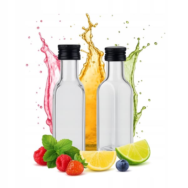 50x MARASCA glasflaska 20ml för likörprover alkohol presentflaskor