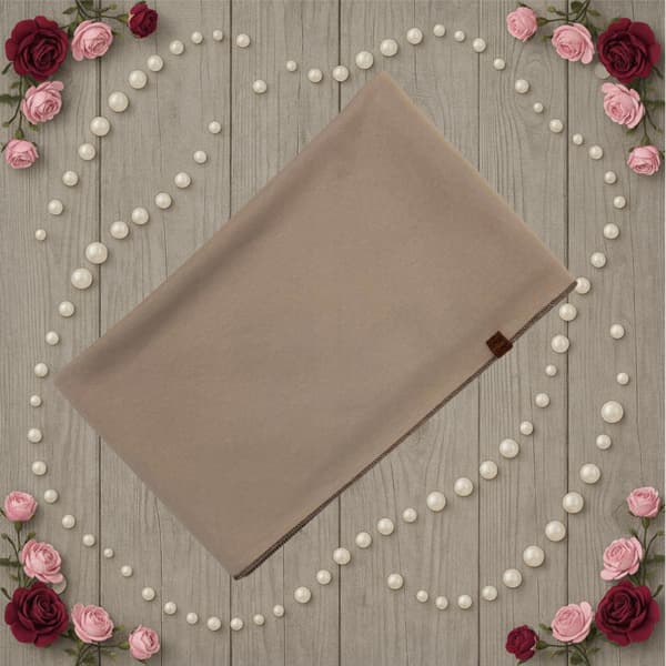 Damvinterhalsduk, varm halsduk, stor, 100 % bomull, höst/vinter, BEIGE