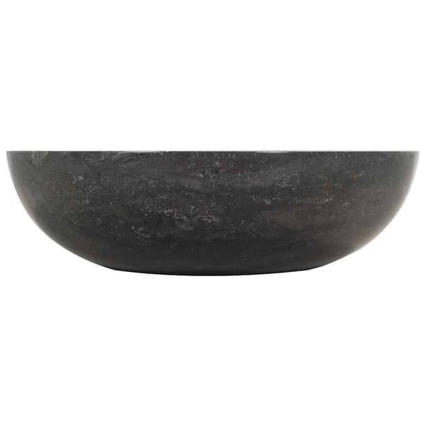 vidaXL Handfat, 40 x 12 cm, Marmor, Svart