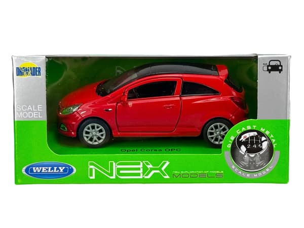 WELLY OPEL CORSA OPC PUNAINEN 1:34 42363