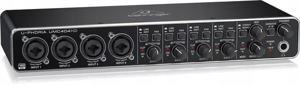 Behringer UMC404HD USB-lydkort, 4 indgange, sort