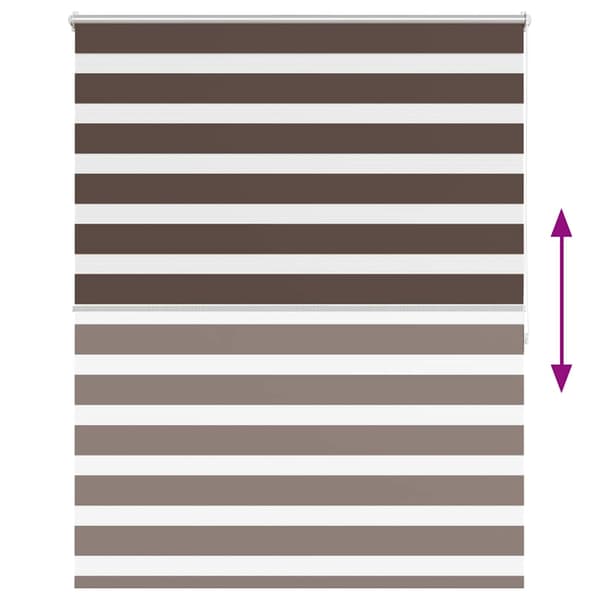Zebra rullegardin 140 x 175 cm kaffe