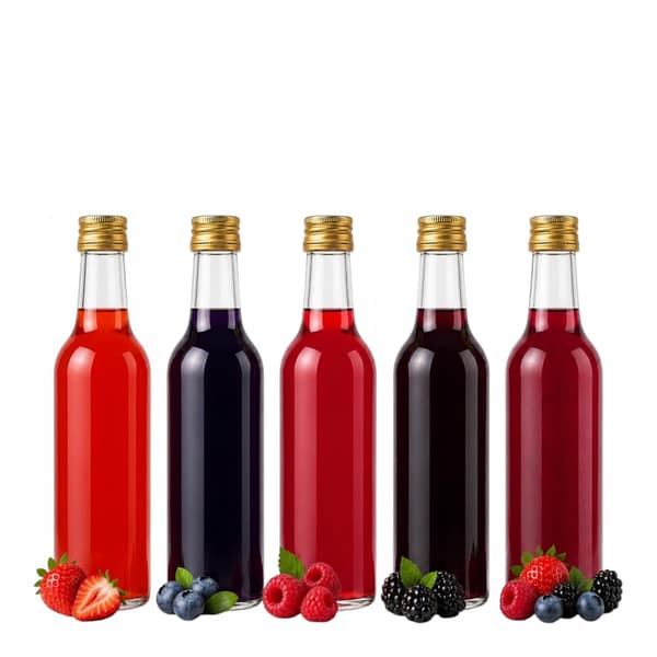 5x MONOPOL glasflaskor 50ml liten flaska för alkoholtinktur present