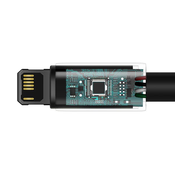 Baseus Tungsten Gold USB-Lightning-kaapeli, 2.4A, 2m (musta)