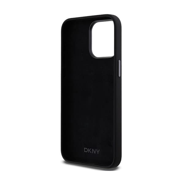 DKNY Flydende Silikone Metal Logo - iPhone 15 Pro Max Etui (Sort)